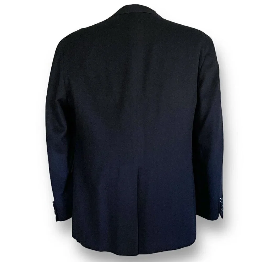 Christopher Hayes Mens Blazer 44R Black Camel Hair Two Button Sport Coat MiUSA